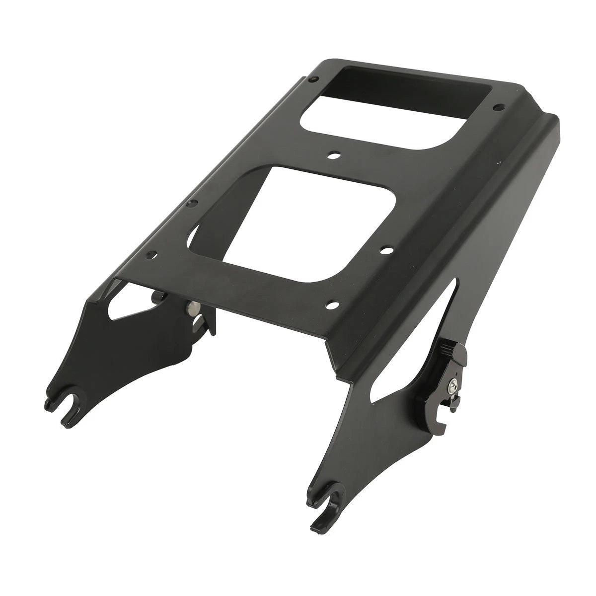 Black Chopped Trunk Backrest Pad Mount Rack For Harley Electra Road Glide 09-13