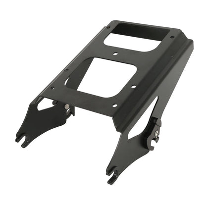 Black Chopped Trunk Backrest Pad Mount Rack For Harley Electra Road Glide 09-13