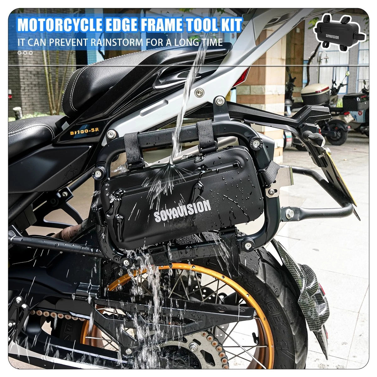 1PC Motorcycle Universal Side Tool Bag Frame Waterproof Bag for BMW Honda Yamaha
