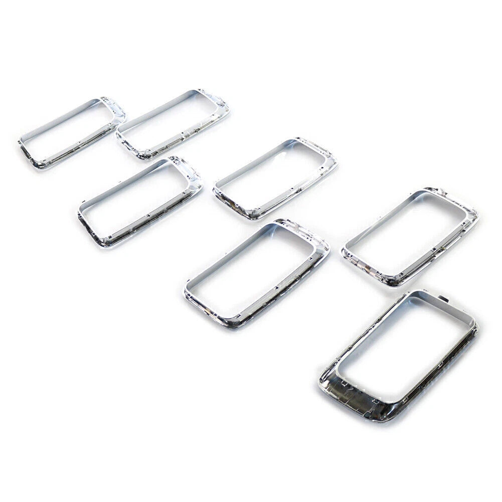 Front Grille Grill Insert Ring Trim Cover For Jeep Grand Cherokee 2014-16 Chrome