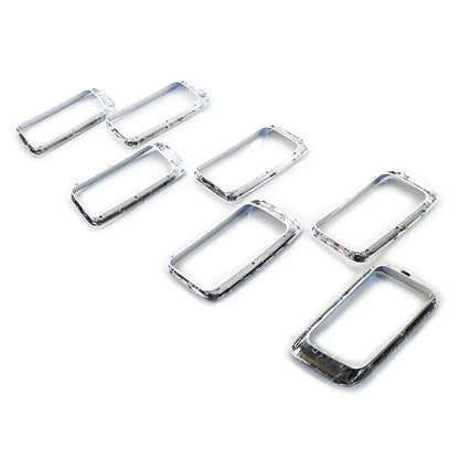 Front Grille Grill Insert Ring Trim Cover For Jeep Grand Cherokee 2014-16 Chrome
