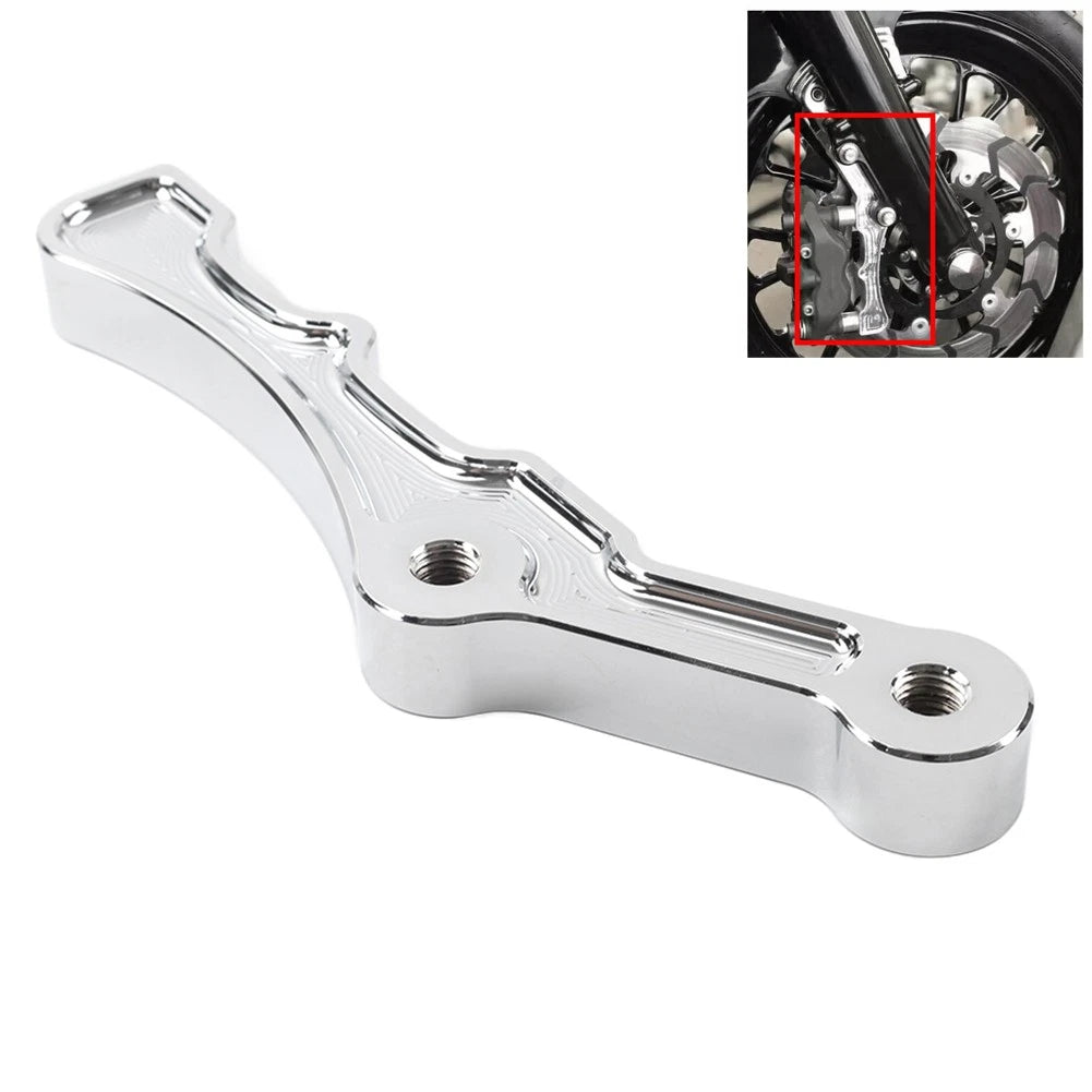 CNC Motorcycle Radial Front Brake Caliper Mount Bracket For Harley Chrome