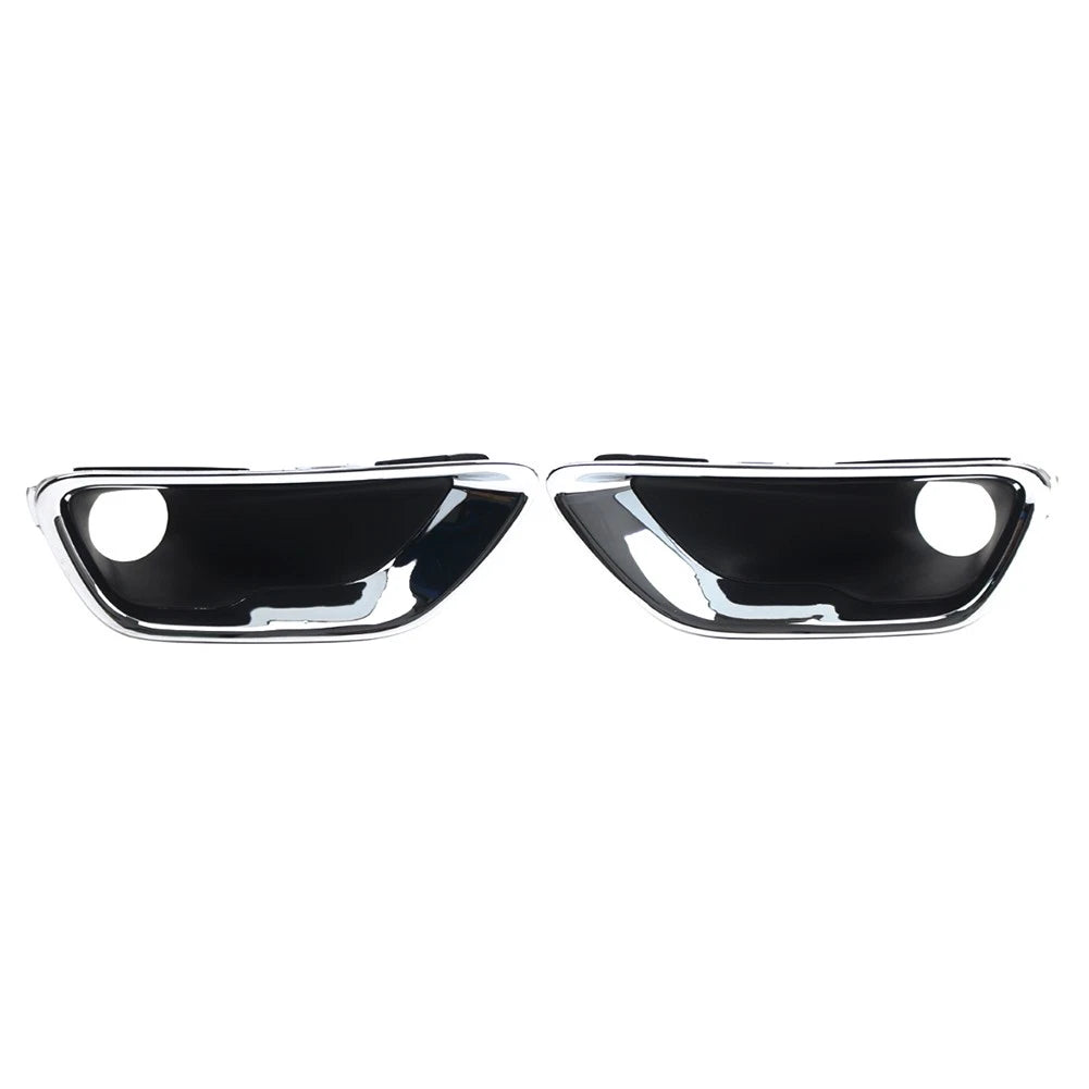 1 Pair Fog Light Lamp Cover Bezel Chrome Trim For Jeep Grand Cherokee 2017-2021