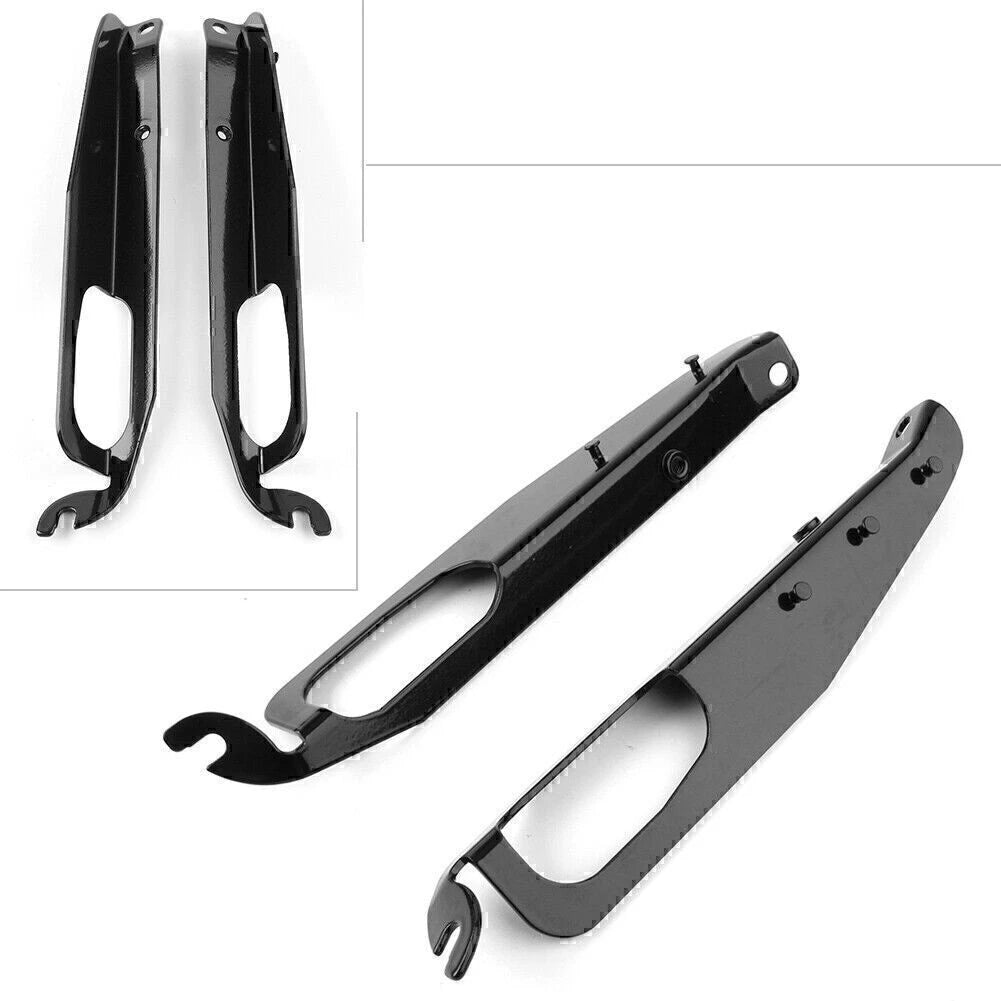 2pcs Heavy Duty Inner Fairing Support Bracket Plated For Harley FLHX 96-13 Black
