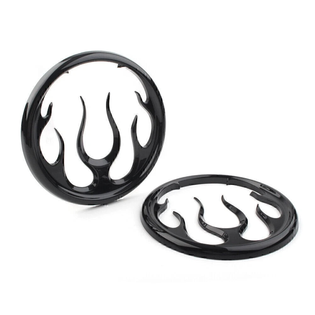 Flame Speaker Grill Accent Trim Cover for Harley Electra Street Glide Trikes