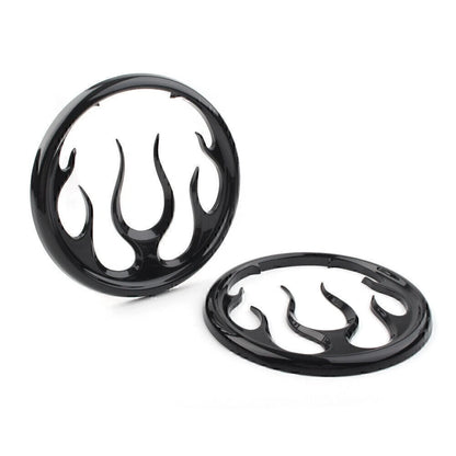 Flame Speaker Grill Accent Trim Cover for Harley Electra Street Glide Trikes