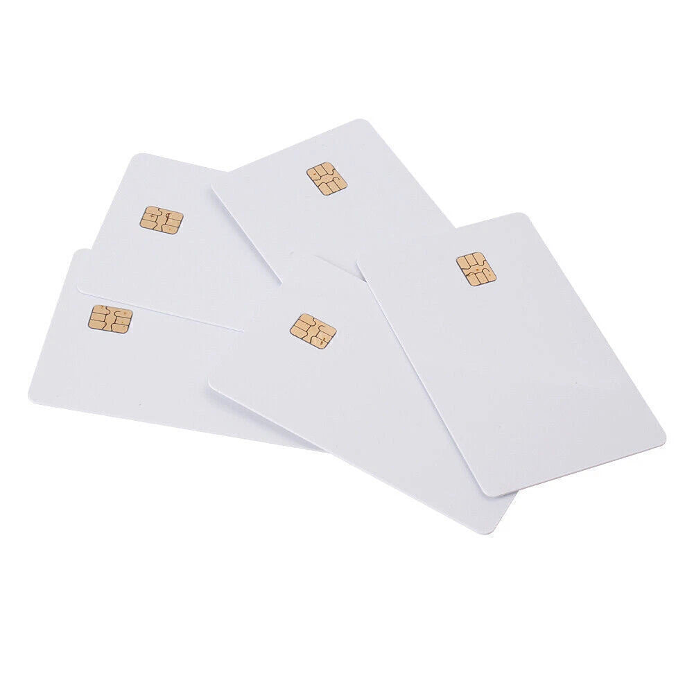 5PCS ISO PVC IC SLE4442 Chip Blank Smart Card Contact IC Card Safety White