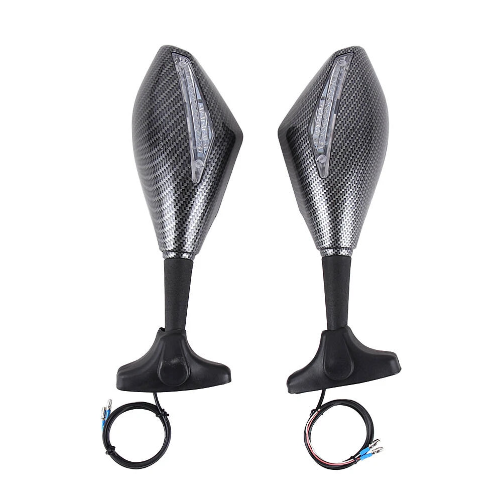 Pair LED Mirrors For SUZUKI GSXR 600 750 1000 Hayabusa GSF SV Katana TL1000R