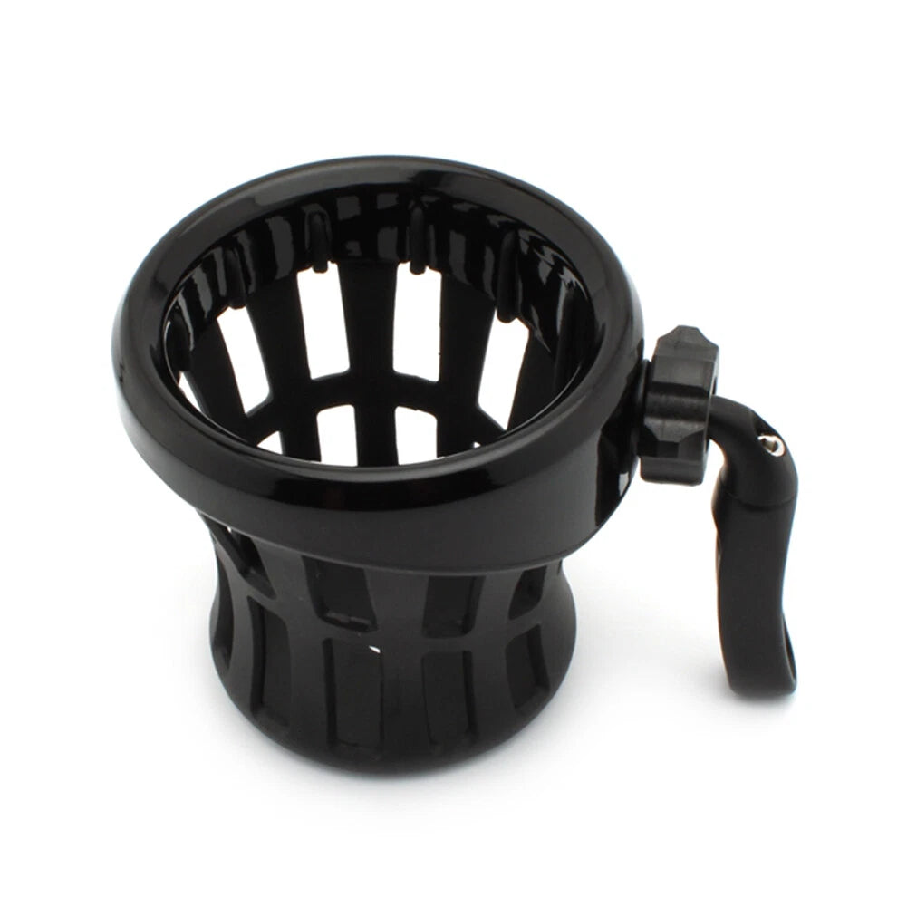Handlebar Cup Holder Mount Drink W/ Mesh Basket Universal For Harley Black US