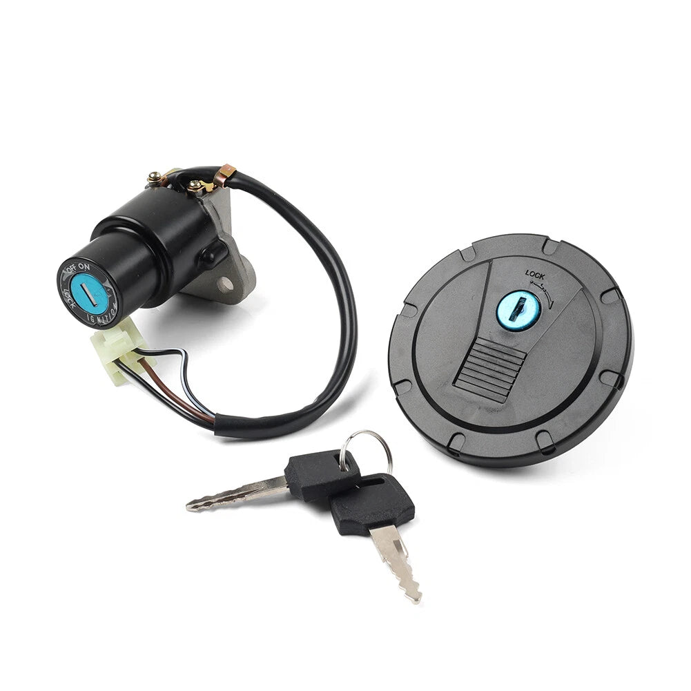 Ignition Switch Fuel Gas Cap Lock Key Set For Kawasaki KLR650 2008-2018