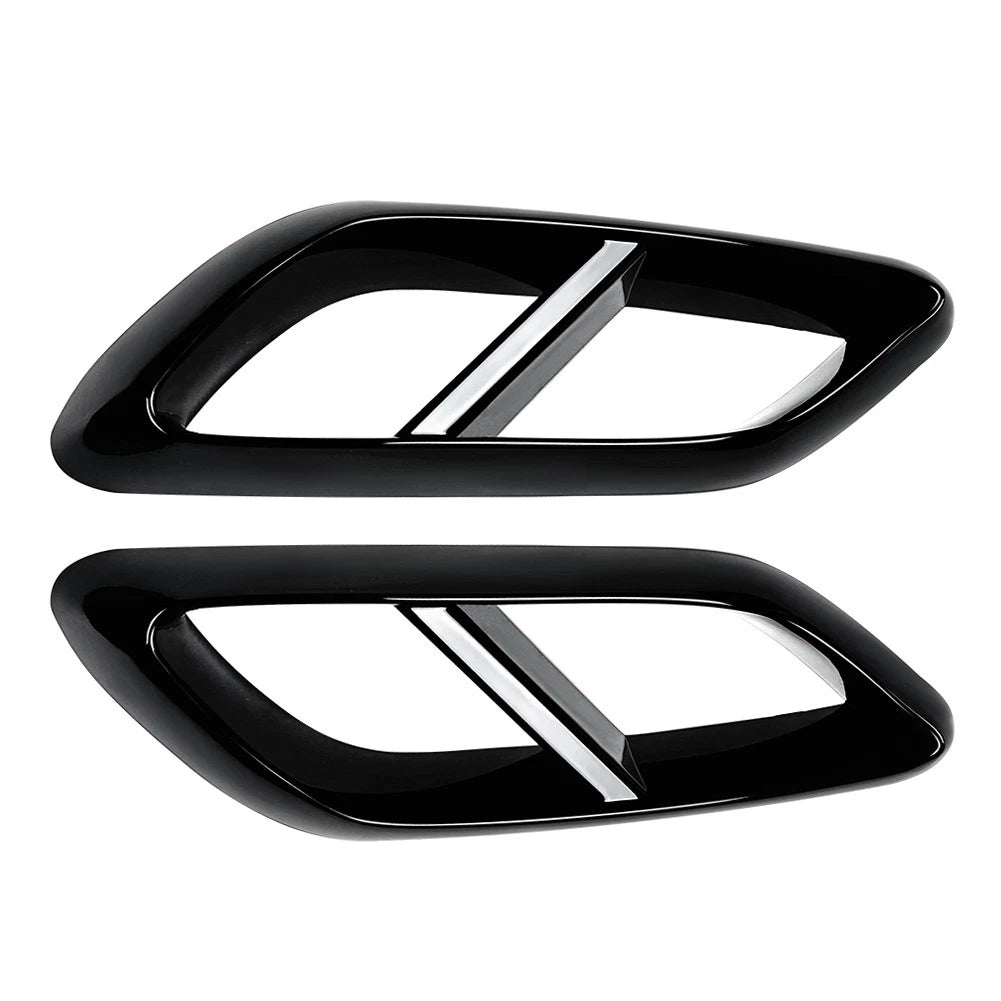 Rear Throat Exhaust Pipe Cover For Mercedes Benz E Class W214 2024+ Glossy Black