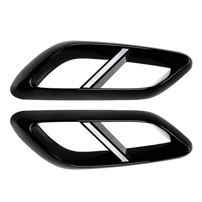 Rear Throat Exhaust Pipe Cover For Mercedes Benz E Class W214 2024+ Glossy Black