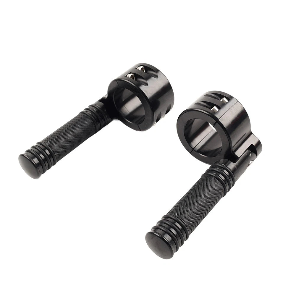 Black Motorcycle 1-1/2" 38MM Engine Crash Bar Highway Footpeg Clamp For Harley