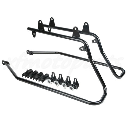 4" Hard Saddlebags & Conversion Brackets Fit For Harley Heritage Softail 84-17