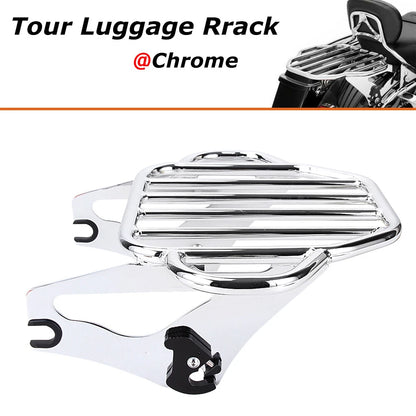 Detachable 2-Up Luggage Rack For Harley Touring Road King Electra Glide 2009-22