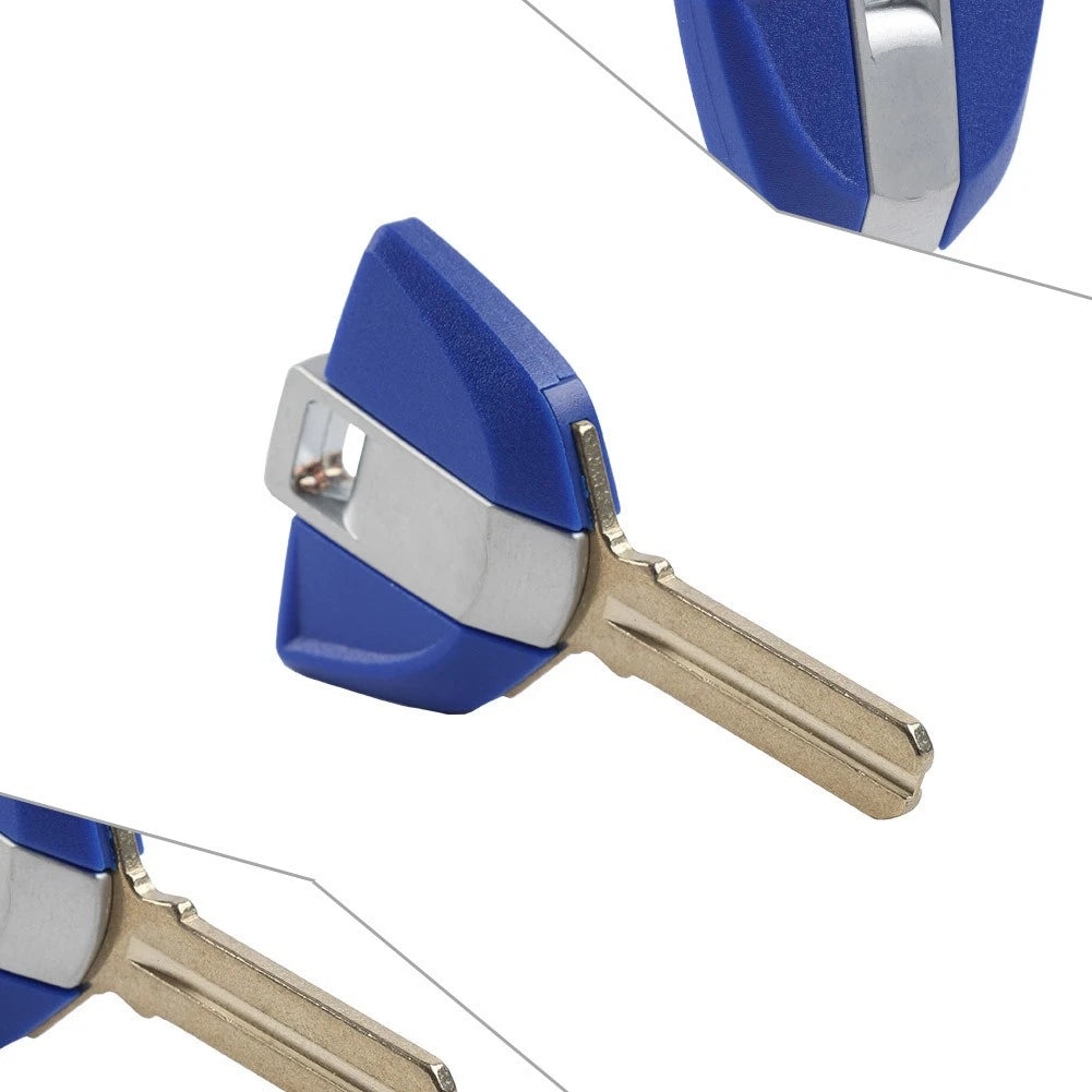 Uncut Blade Blank Ignition Key Blue For BMW S1000RR S1000R R1200RT R1200GS F800G