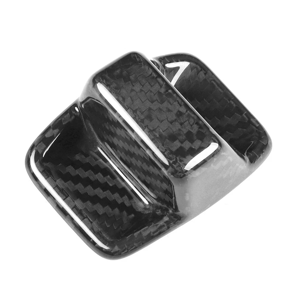Gear Lever Shift Knob Cover Trim Fit Audi A3 S3 RS3 8Y 20-23 Carbon Fiber Black