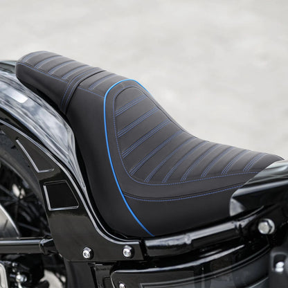 Rider Driver Passenger Seat Fit For Harley Softail Street Bob Deluxe 18-26 Black