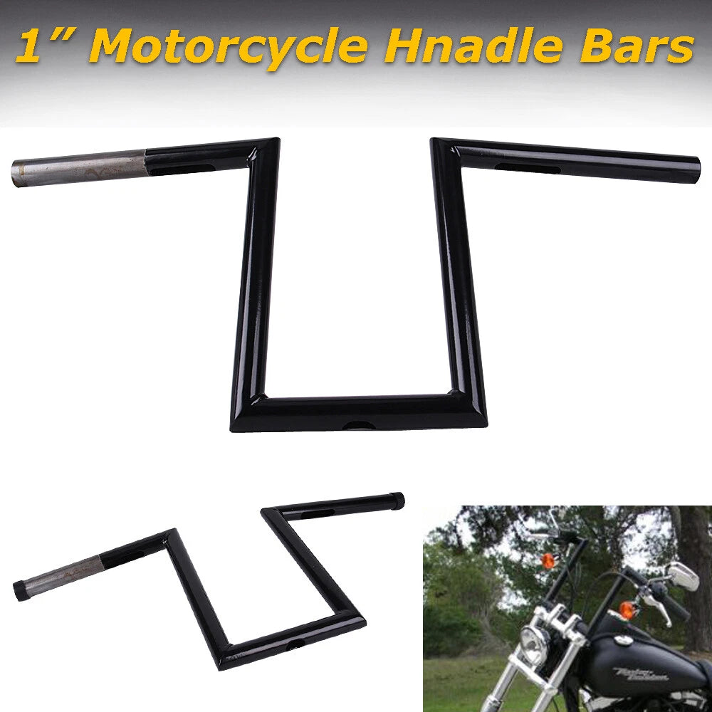 Motorcycle 1" Inch 25mm Handlebars Z Bar Drag Bar For Harley Yamaha Suzuki Honda