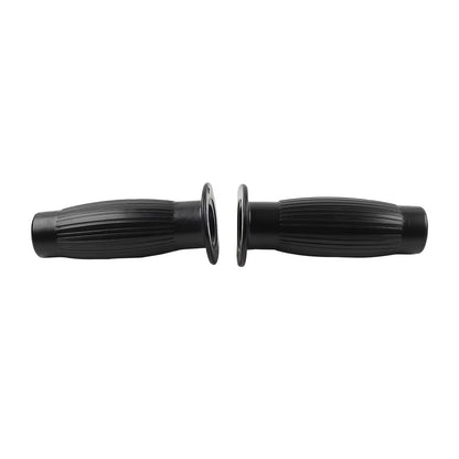Universal 7/8" 1" Easy-Hold Hand Grips Vintage Motorcycle Handlebars Black