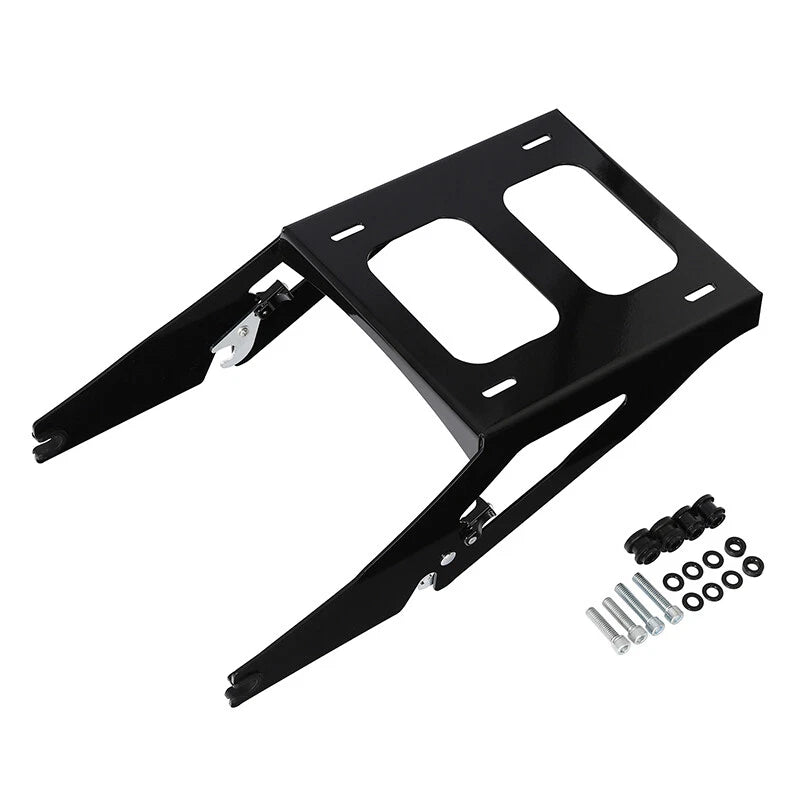 Chopped Trunk Backrest Pad Mount Rack Fit For Harley Sport Glide 2018-Up Black