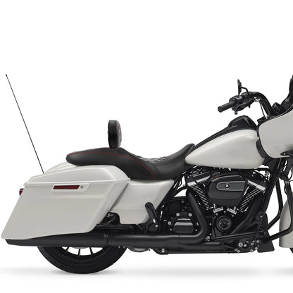 Black Driver Passenger Seat Rider Backrest Pad For Harley Electra Glide 2009-23