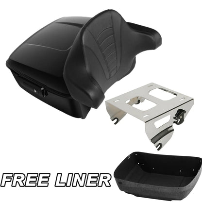 King Trunk Pad Solo Mount Rack Fit For Harley Touring Road Glide 14-25
