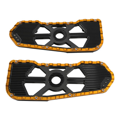 Driver Rider Footboard Floorboard Fit For Harley Electra Glide 09-24 Black Gold
