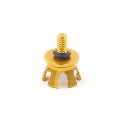 Imperial Crown Style Rear Seat Bolt Tab Screw Mount Aluminum For Harley 96+ Gold