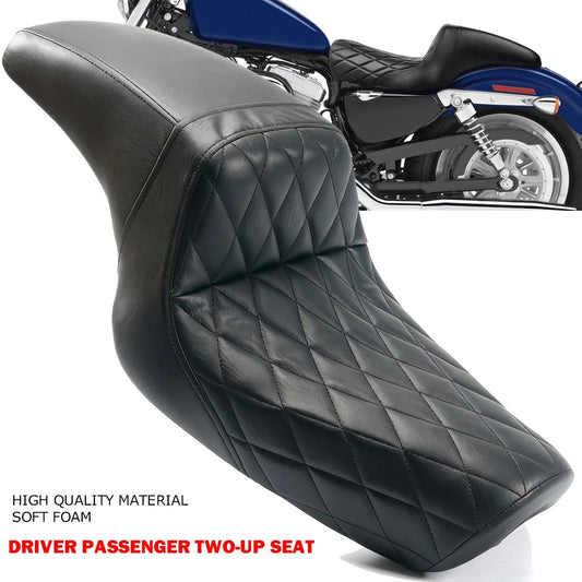 Driver Rider Passenger Two-up Seat For Harley Sportster Iron 883 1200 2004-2023