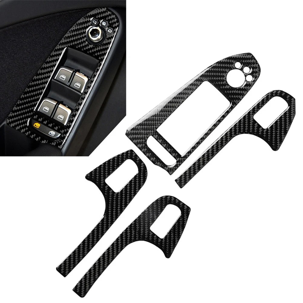 4 PCS Interior Door Armrest Buttom Cover Trim For Audi A4 B8 2008-2014 US