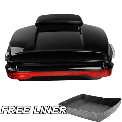 Chopped Pack Trunk Backrest Pad Tail Light Fit For Harley Touring Glide 14-26 22