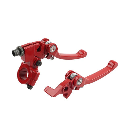 Brake Clutch Levers Red For Dirt Bike 50cc 125cc 22mm 7/8 Inch Handlebar