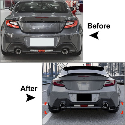 Carbon Fiber Black Rear Bumper Diffuser Lip For Subaru BRZ For Toyota GR86