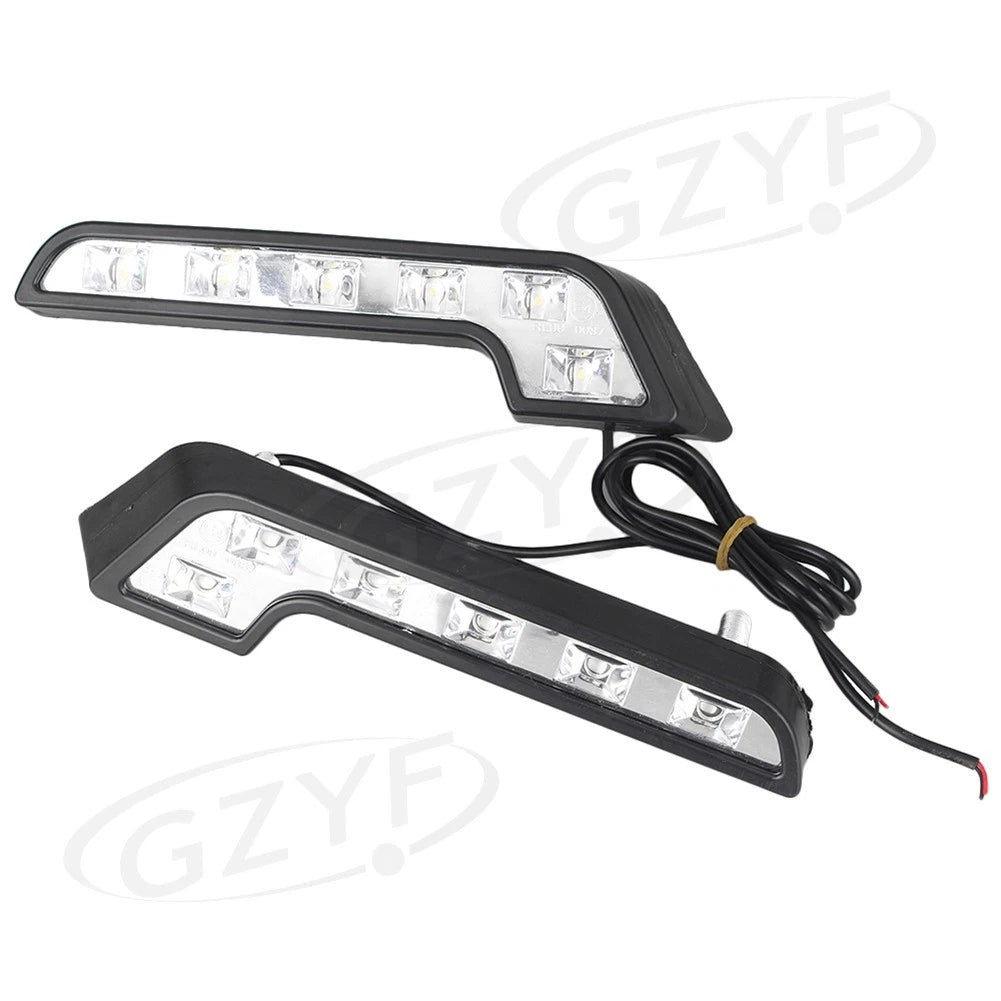2x L-Shape Euro 6-LED Daytime Running Lights DRL Universal for Mercedes-Benz Car