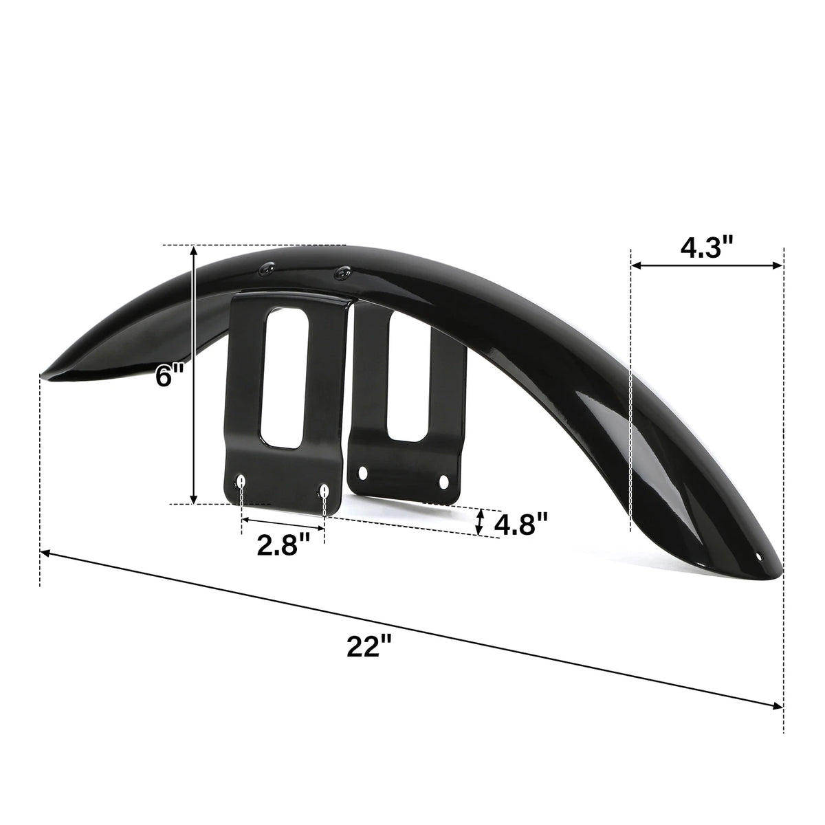Vivid Black Front & Rear Fender Fit For Harley Sportster 1200 883 XL883 Custom