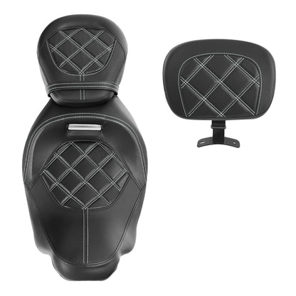 Driver & Passenger Seats Rider Backrest Fit For Harley Street Road Glide 2009-23