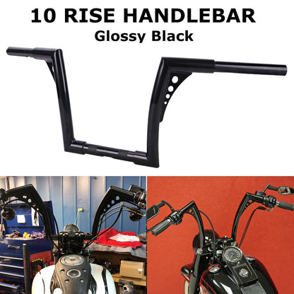 10" Rise 1 1/4" Handlebar Ape Hanger Bar For Harley Touring Softail Sportster XL