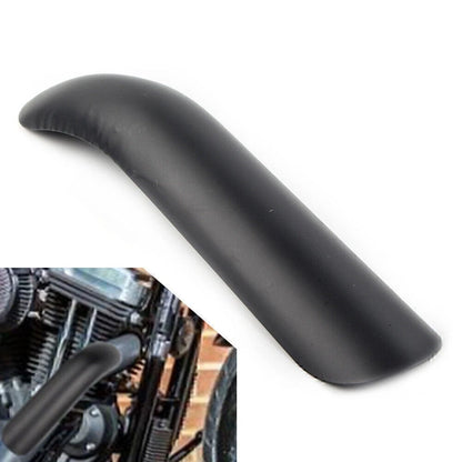 Curved Black Exhaust Muffler Pipe Heat Shield Cover Steel Heel Guard For Harley