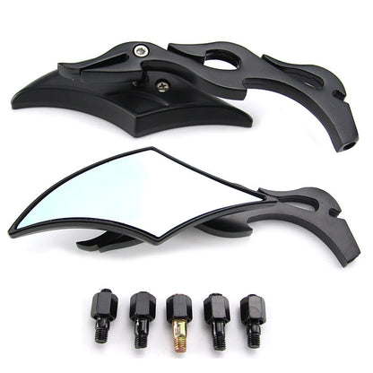 Motorcycle Reaview Side Mirrors For Harley Touring Sportster Softail Dyna 8~10mm