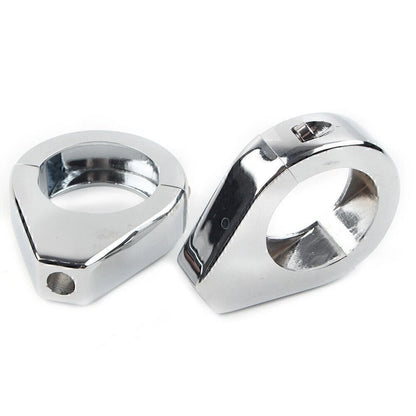 39mm Moto Mount Headlight Bracket Fork Clamp Turn Signal Clamp Chrome Universal