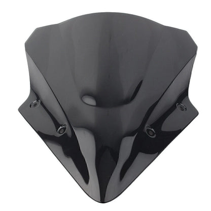 Dual Bubble Windscreen Windshield For Kawasaki Ninja 650 EX650 ER6F 17-19 Black