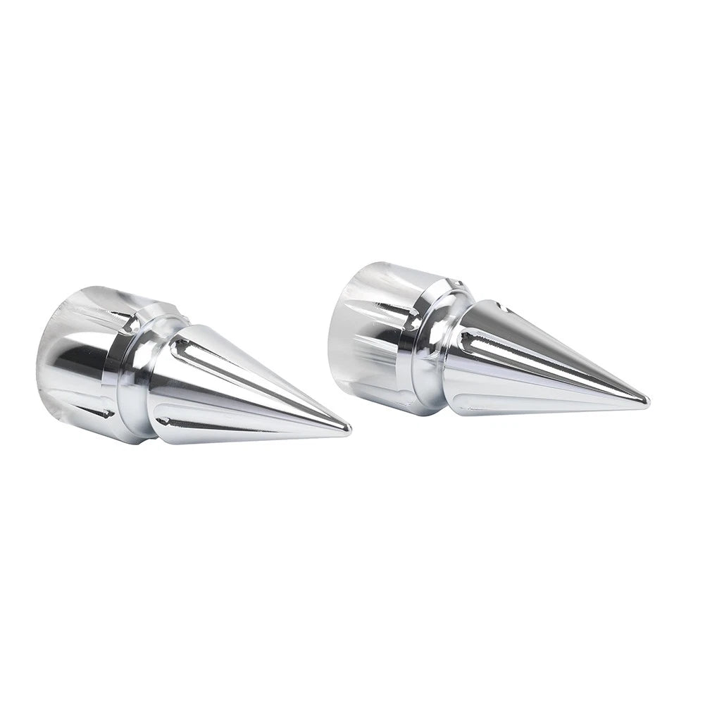 Front Axle Cap Nut Cover 3.6" For Harley Softail 07+ Dyna 08+ Street Glide Silve