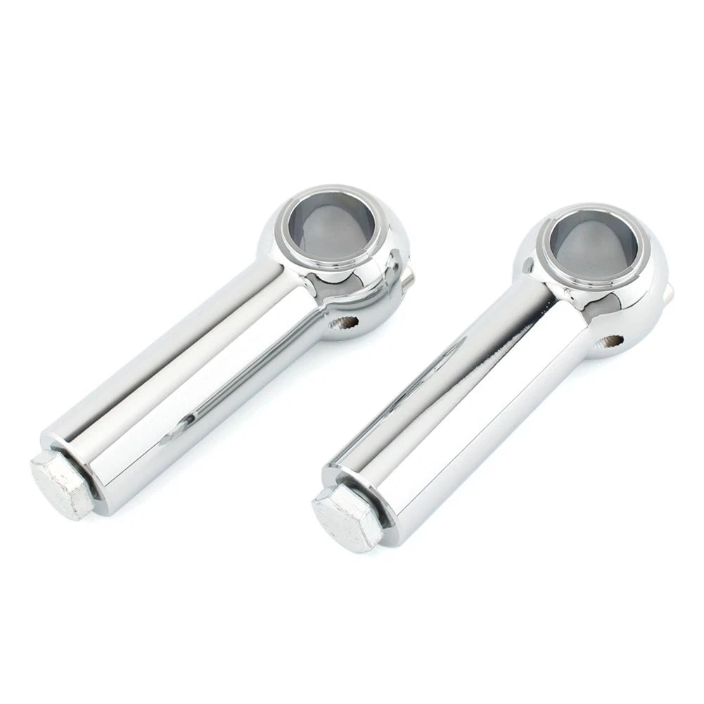 2pcs Handlebar Clamp Riser Rise Bar For Harley Cruisers Choppers Chrome
