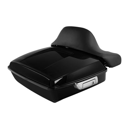 Chopped Trunk Backrest Pad Mount Rack Fit For Harley Electra Street Glide 14-Up