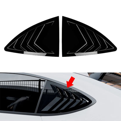 2x Window Louver Shutter Cover Glossy BLK For Toyota GT86 For Subaru BRZ 2013-20