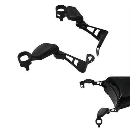 Black Rear Passenger Arm Rests W/ Drink Holder Fit For Harley Street Glide 14-Up