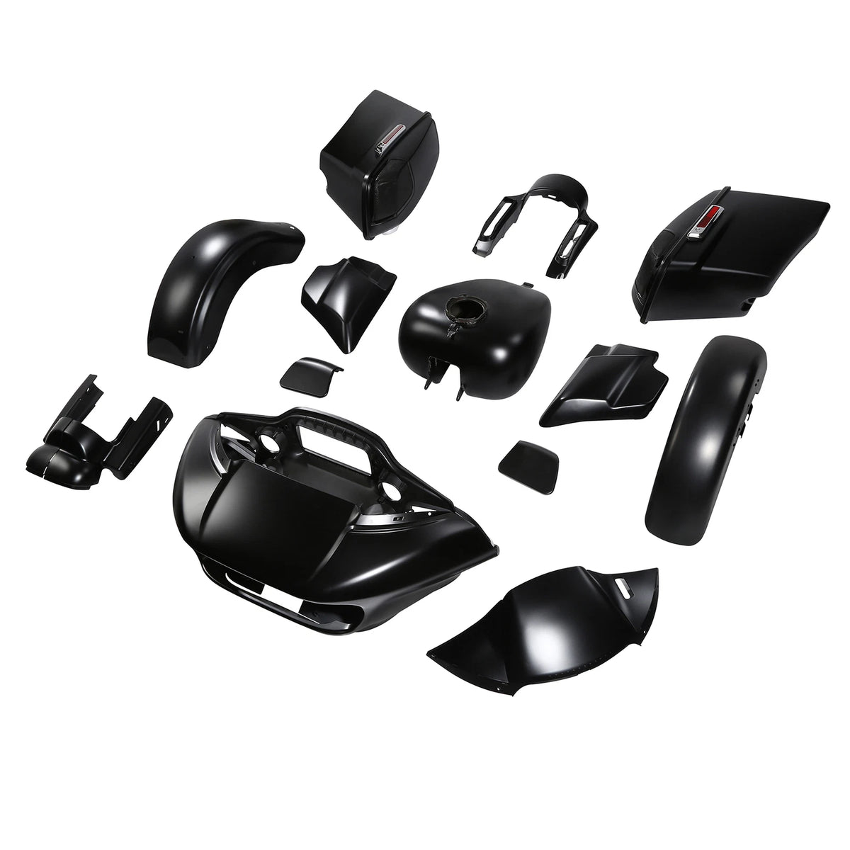 Fairings Body Work Kit Fit For Harley Touring CVO Road Glide 15-23 Black Denim