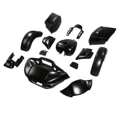 Fairings Body Work Kit Fit For Harley Touring CVO Road Glide 15-23 Black Denim