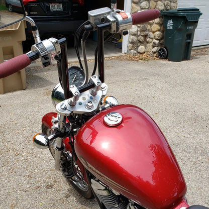 Motorcycle 1" Handlebars 8" Rise Z-Bars Ape Hanger For Harley Sportster 1200 883
